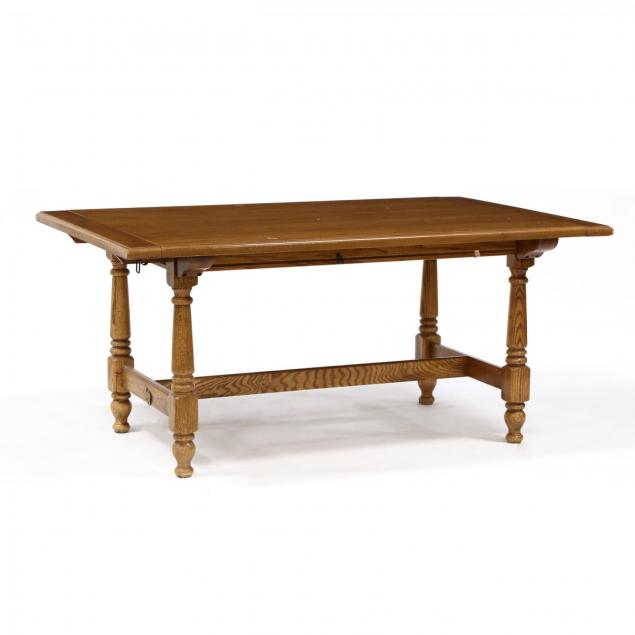 contemporary-oak-trestle-base-table