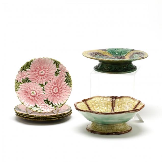 six-piece-assembled-majolica-dessert-set