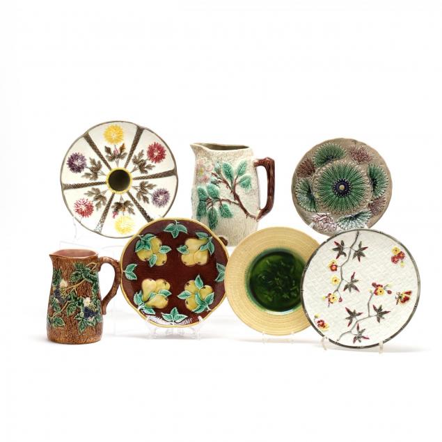 group-of-majolica-tableware