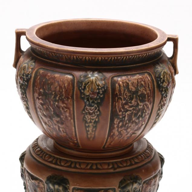 Roseville, Florentine Jardiniere on Pedestal (Lot 397 - The August