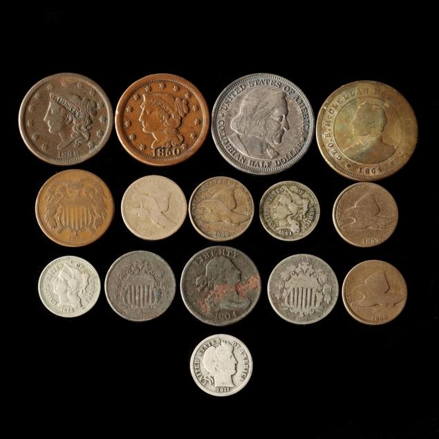 14-circulated-type-coins-and-a-presidential-campaign-token