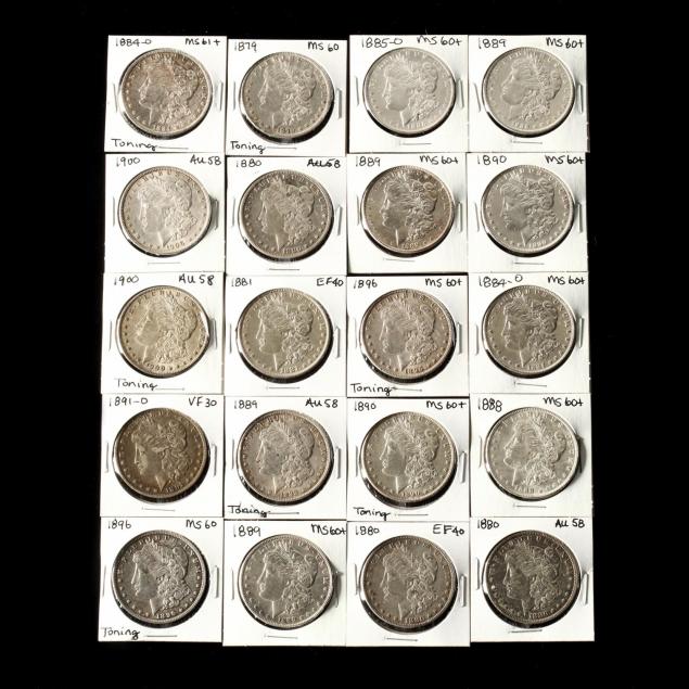 twenty-mixed-date-mint-morgan-silver-dollars