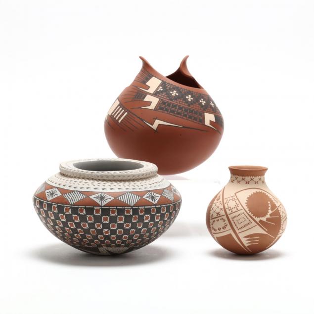 mata-ortiz-three-pottery-vessels