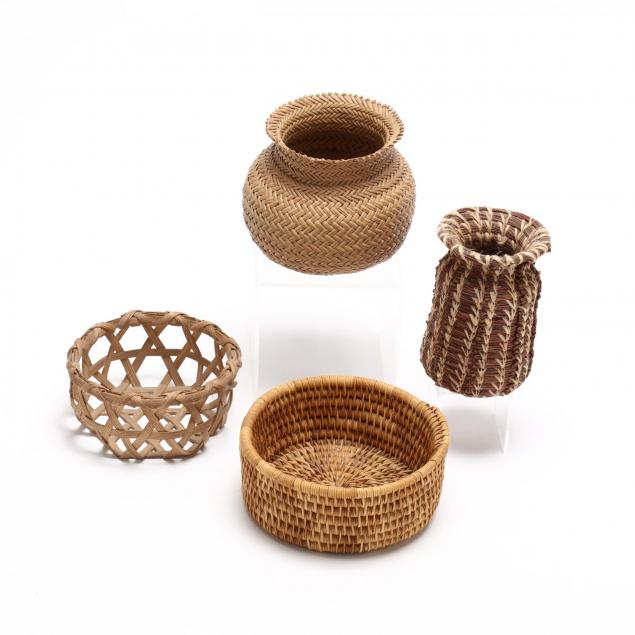 four-american-indian-baskets