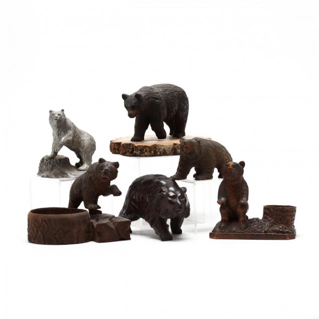 six-vintage-figures-of-bears