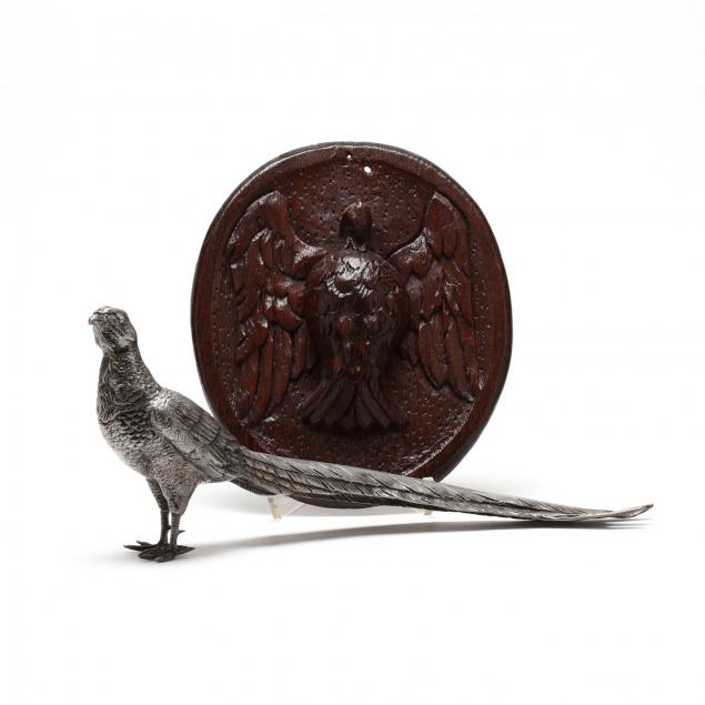 carved-wood-eagle-plaque-and-pheasant