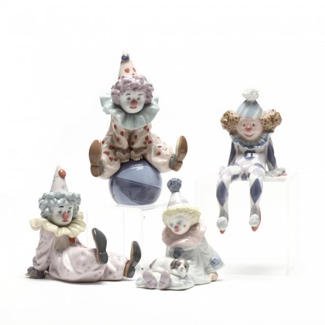 lladro-four-child-clown-figures