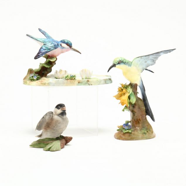 three-porcelain-bird-figurines