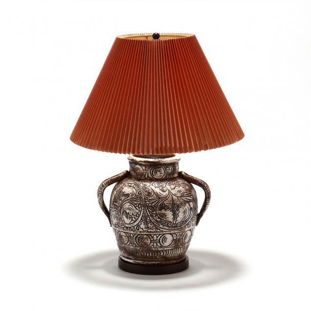italian-mid-century-art-pottery-table-lamp
