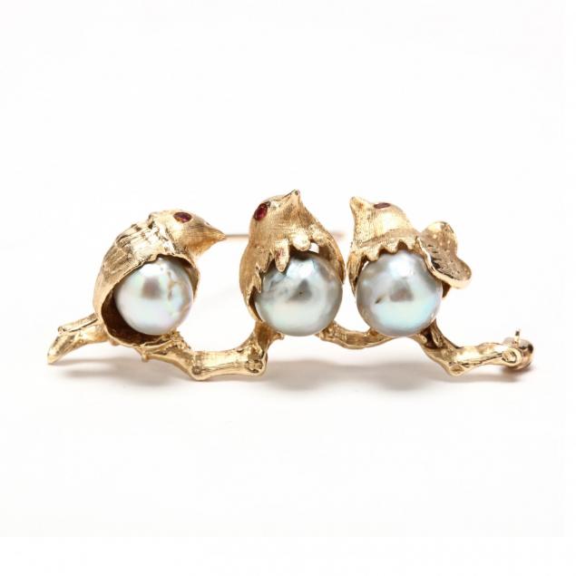 14kt-gold-and-pearl-bird-brooch-signed