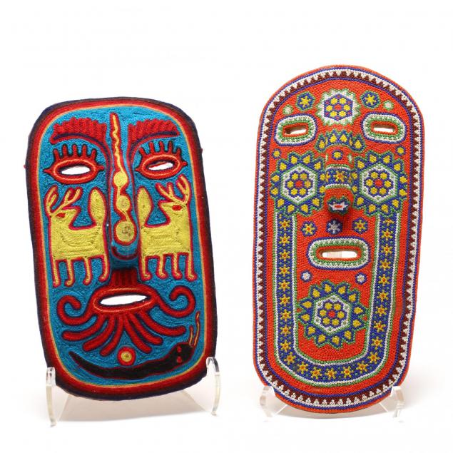 two-huichol-decorated-masks