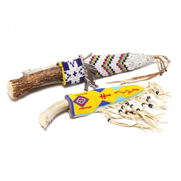 two-native-american-beaded-knives