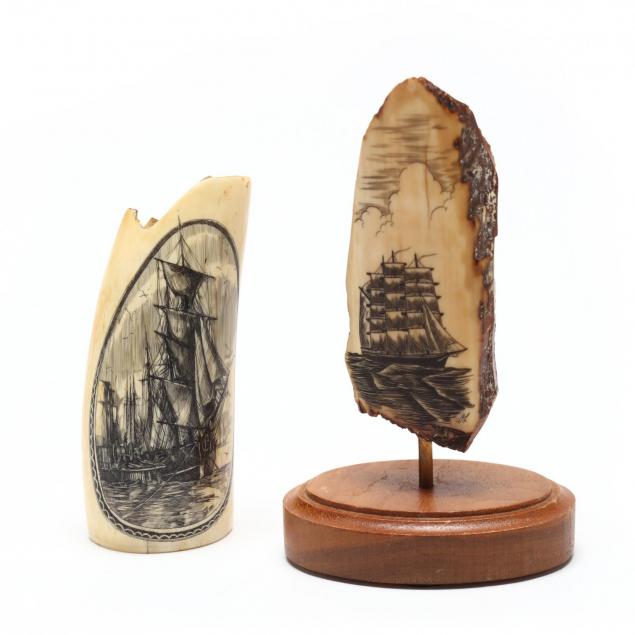 two-signed-scrimshaw-of-clipper-ships