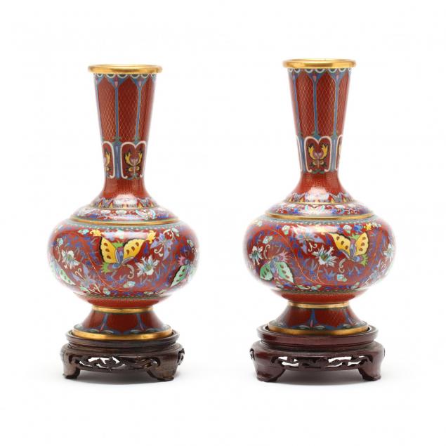 pair-of-cloisonne-mantle-vases