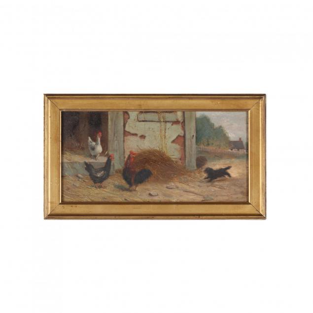 antique-folky-barnyard-painting-19th-century