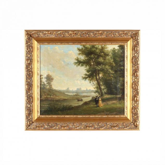 dutch-school-19th-century-landscape-with-figures-and-fishermen