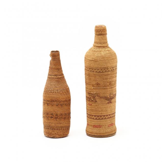 two-nootka-makah-woven-bottle-covers
