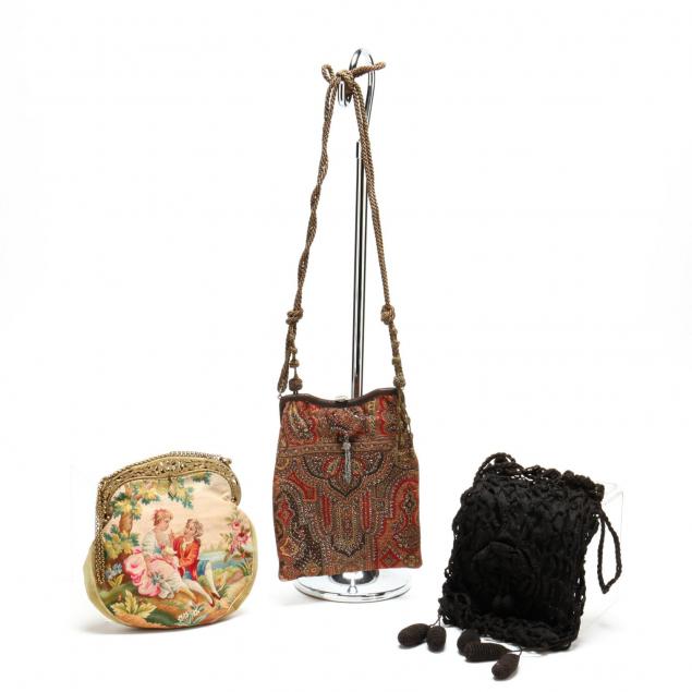 three-antique-handbags