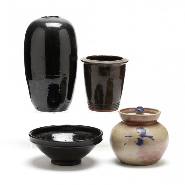 four-pieces-of-jugtown-area-pottery