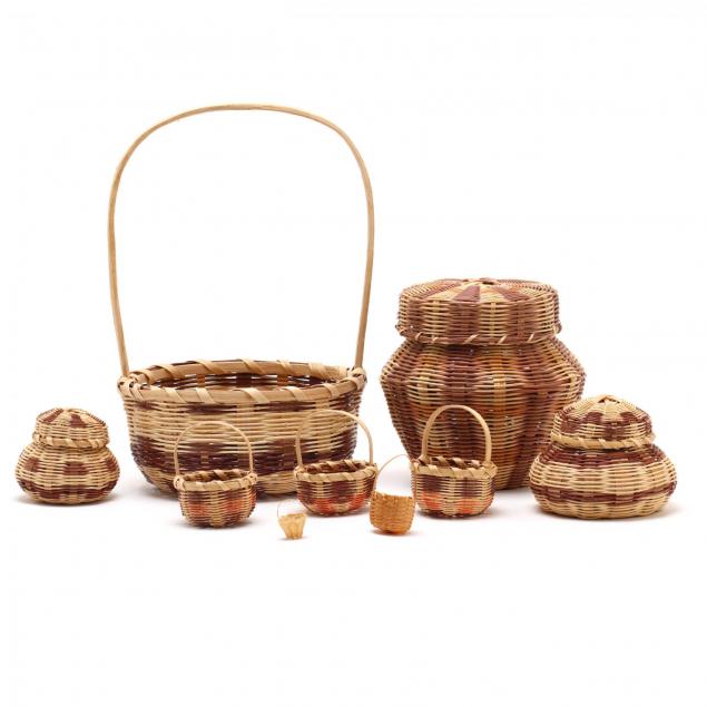nine-assorted-cherokee-baskets