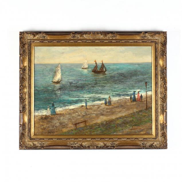 manner-of-eugene-boudin-french-1824-1898-sur-la-plage