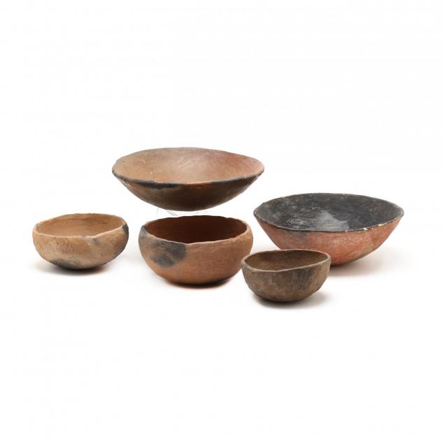 five-caddo-pottery-bowls