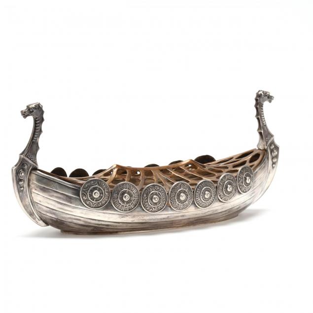 gorham-sterling-silver-viking-ship-centerpiece