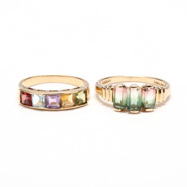 two-14kt-gem-set-rings