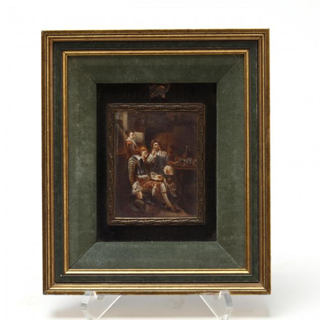 a-vintage-miniature-painting-of-a-sleeping-dutchman