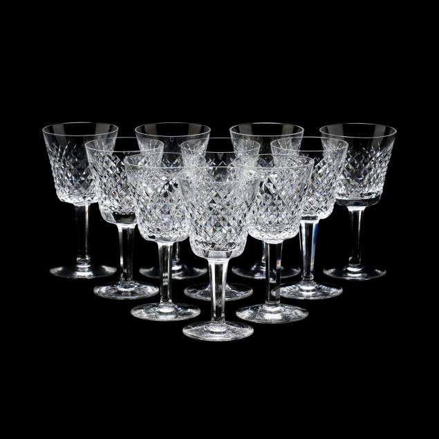 set-of-ten-waterford-alana-crystal-claret-stems