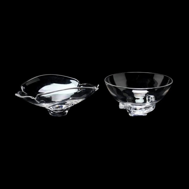 two-steuben-glass-bowls