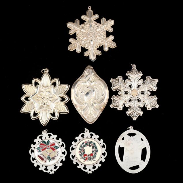 collection-of-seven-sterling-silver-christmas-ornaments