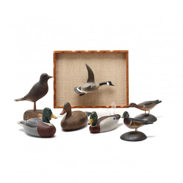 group-of-seven-miniature-carvings-of-birds