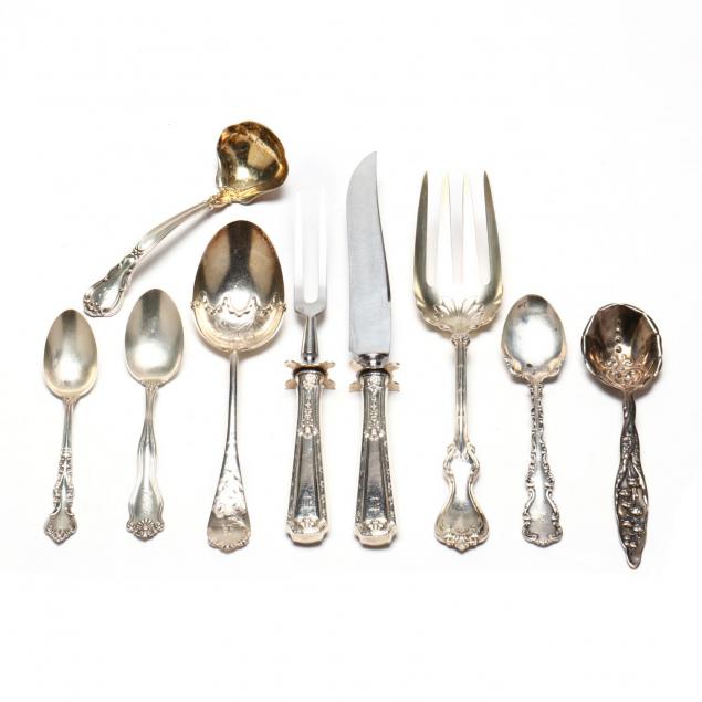 group-of-sterling-silver-flatware