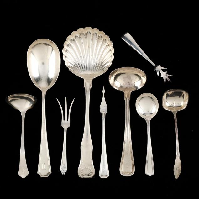 group-of-sterling-silver-flatware