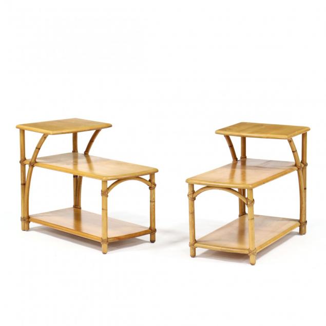 heywood-wakefield-pair-of-stepped-faux-bamboo-side-tables