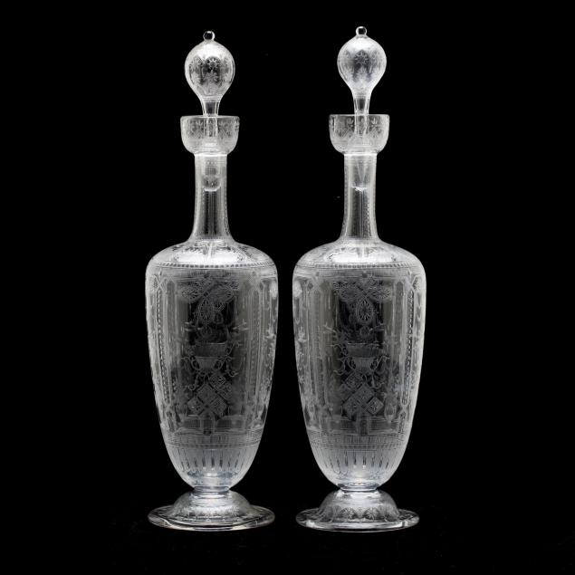 att-richardson-glass-pair-of-rock-crystal-engraved-decanters