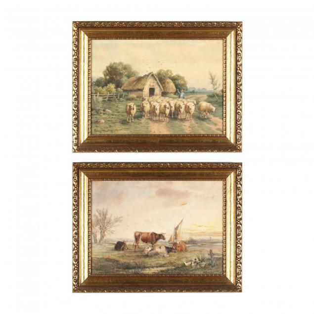 two-antique-watercolors-of-farm-animals