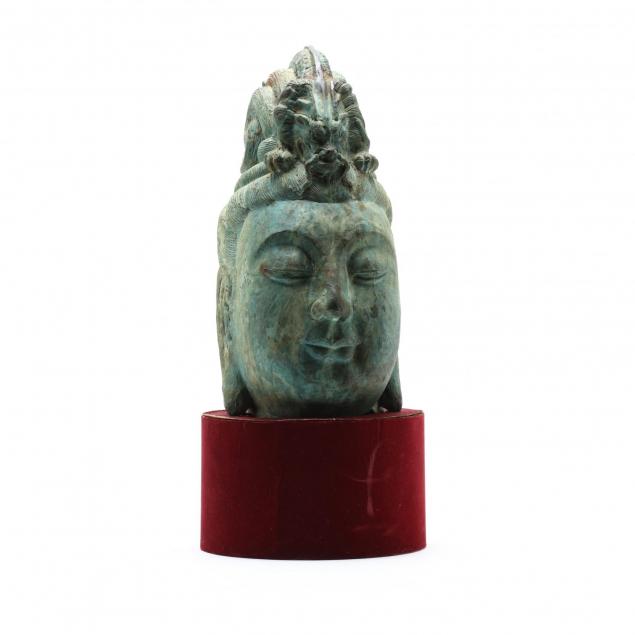 antique-cast-metal-head-of-boddhisattva