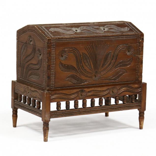 continental-chip-carved-blanket-chest-on-stand
