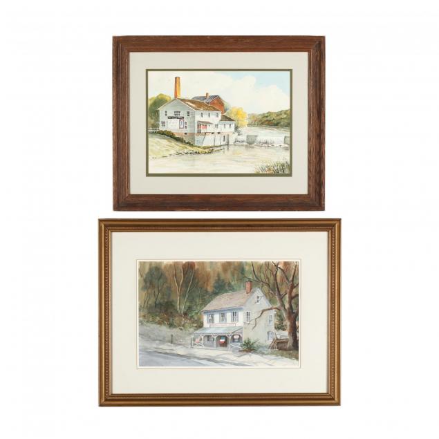 two-american-country-regionalist-watercolors