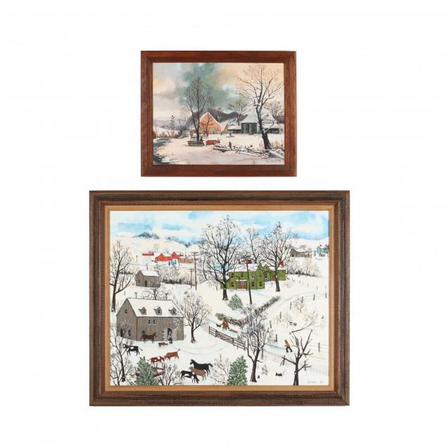 two-american-folk-art-winter-paintings-in-the-style-of-grandma-moses