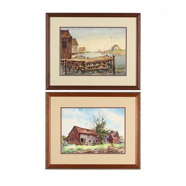 att-henry-gasser-nj-1909-1981-two-watercolors