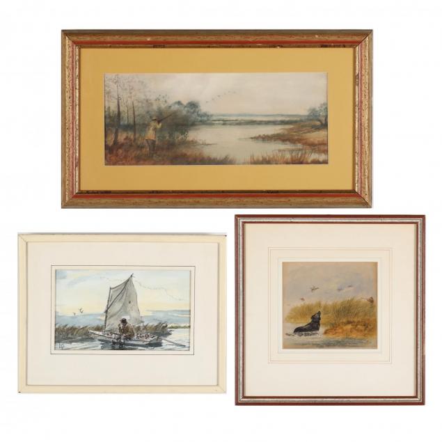 three-vintage-sporting-art-watercolors