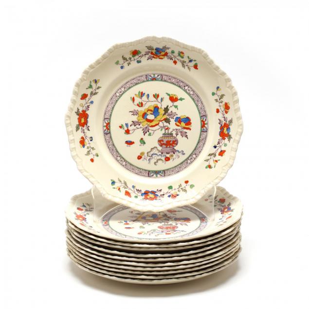 eleven-mason-s-ironstone-chinoiserie-plates