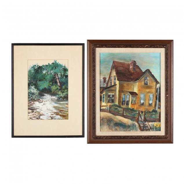 two-vintage-american-school-paintings