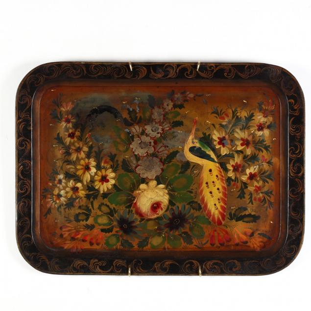 large-vintage-toleware-tray