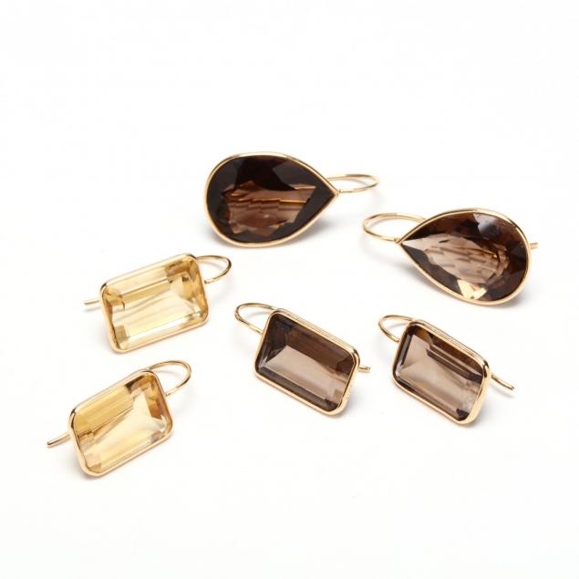 three-pairs-14kt-quartz-earrings