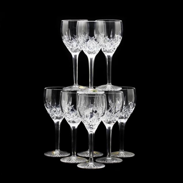 nine-waterford-crystal-wine-goblets
