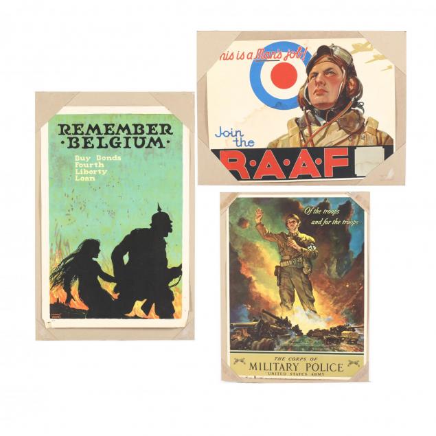 group-of-3-original-wwi-and-ii-posters-young-jardine-and-schlaikjer
